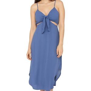 La Blanca Cutout Blue Dress Spaghetti Strap